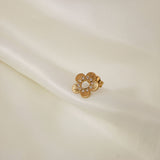 Flower Power 18K Gold Earring w. Diamonds