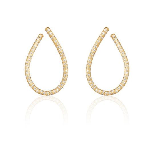 Medium Kharisma Supernova 18K Gold Earrings w. Diamonds