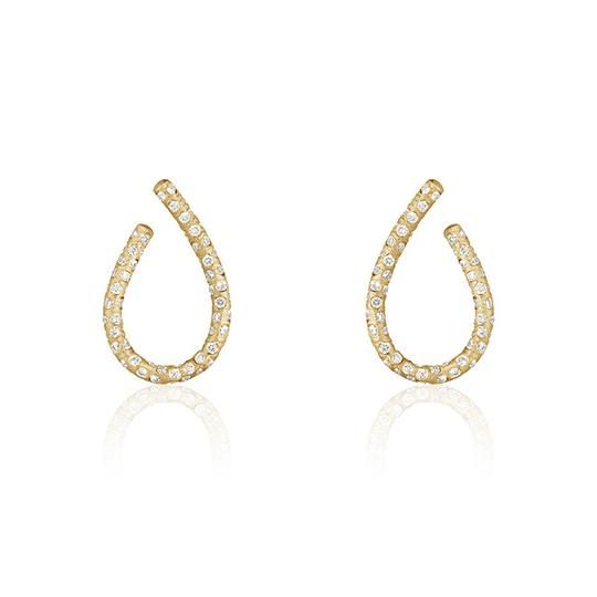 Small Kharisma Supernova 18K Gold Earrings w. Diamonds