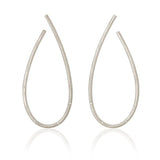 Mega Kharisma Silver Earrings w. Diamonds