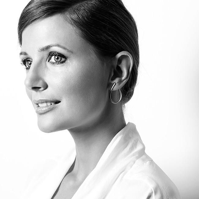 Medium Kharisma Oxidized Silver Earrings w. Diamonds