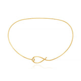 Kharisma 18K goldener Neckring I Diamant