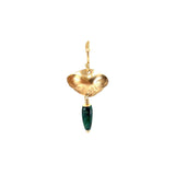 Katia 14K Goldfilled Ear Hook w. Malachite