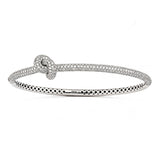 Legacy Knot Pavé 18K Whitegold Bangle w. Diamonds