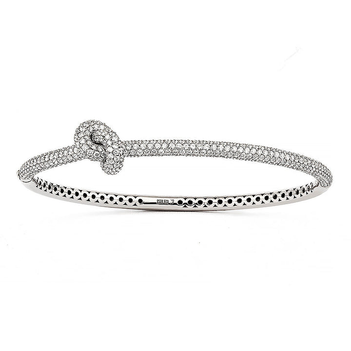 Legacy Knot Pavé 18K Whitegold Bangle w. Diamonds