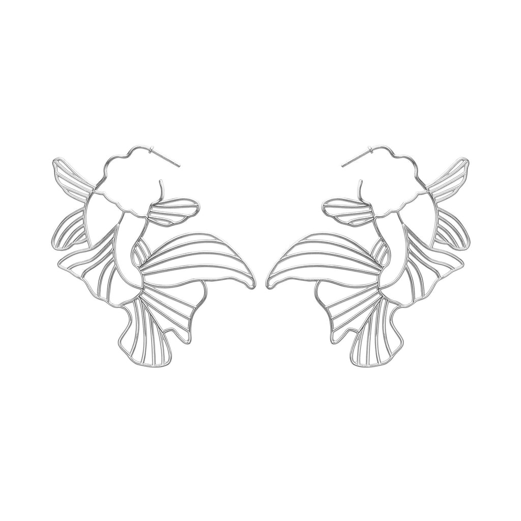 Koi Silver Earrings