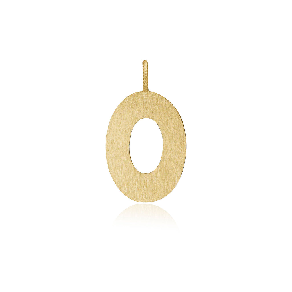 Letter O 18K Gold Pendant