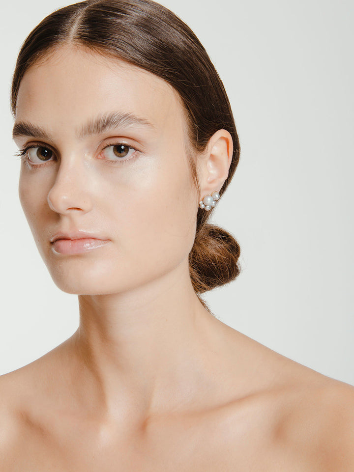 Liat 02 9K Gold Earrings w. Pearls