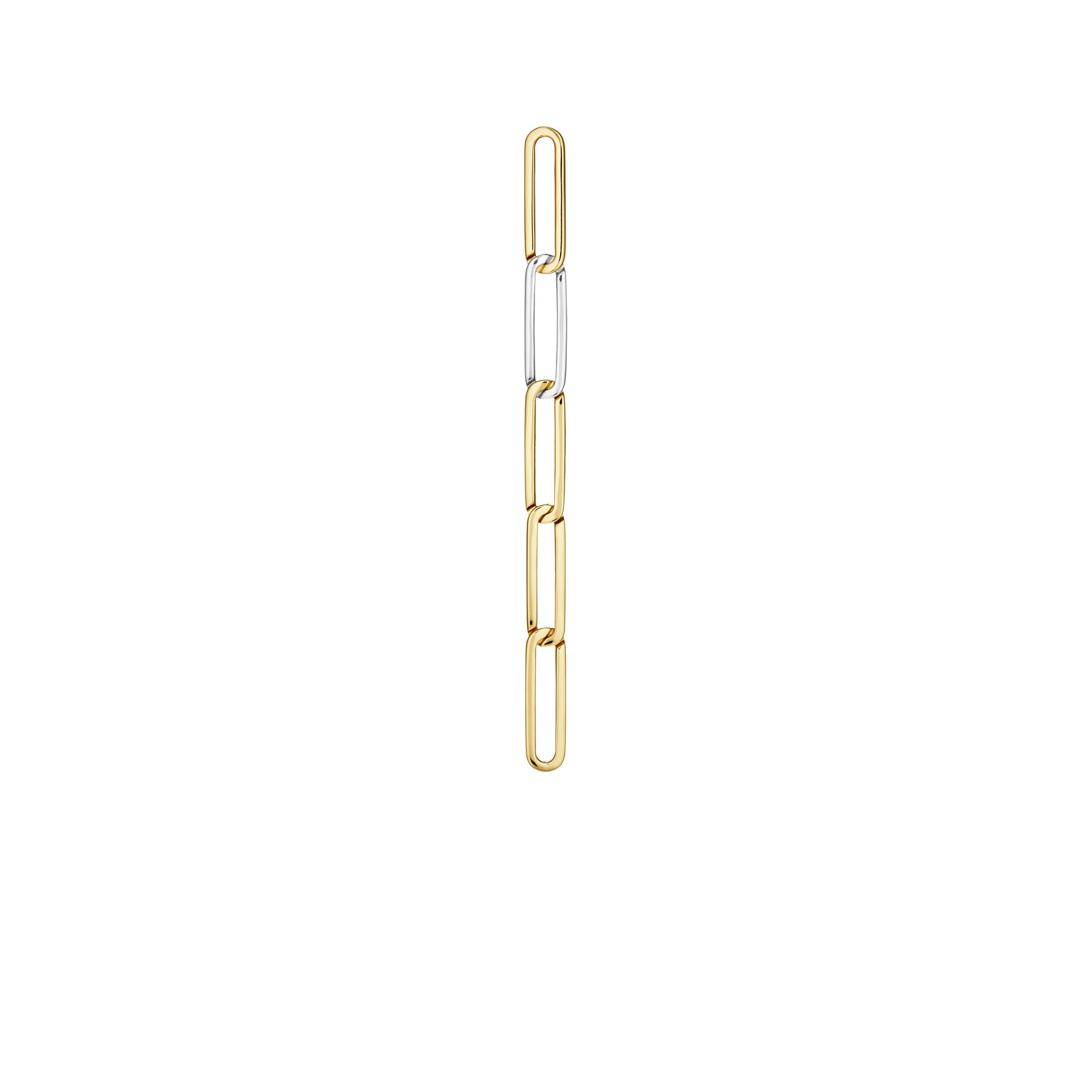 The sigh V 18K Gold & Silver Earring