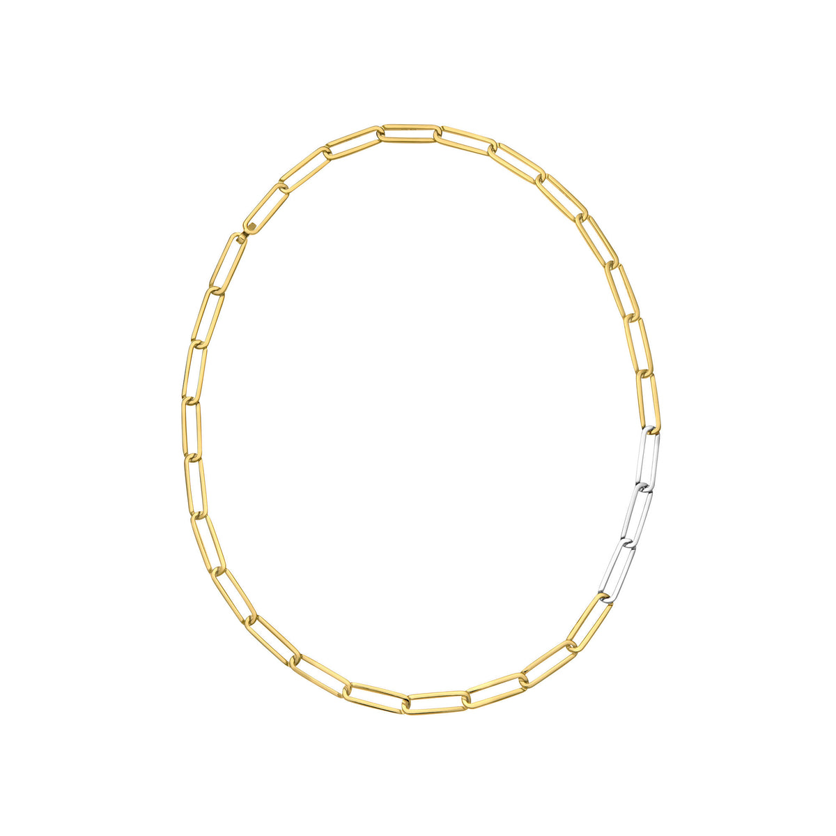 Exhaling her 18K Gold & Silver Necklace