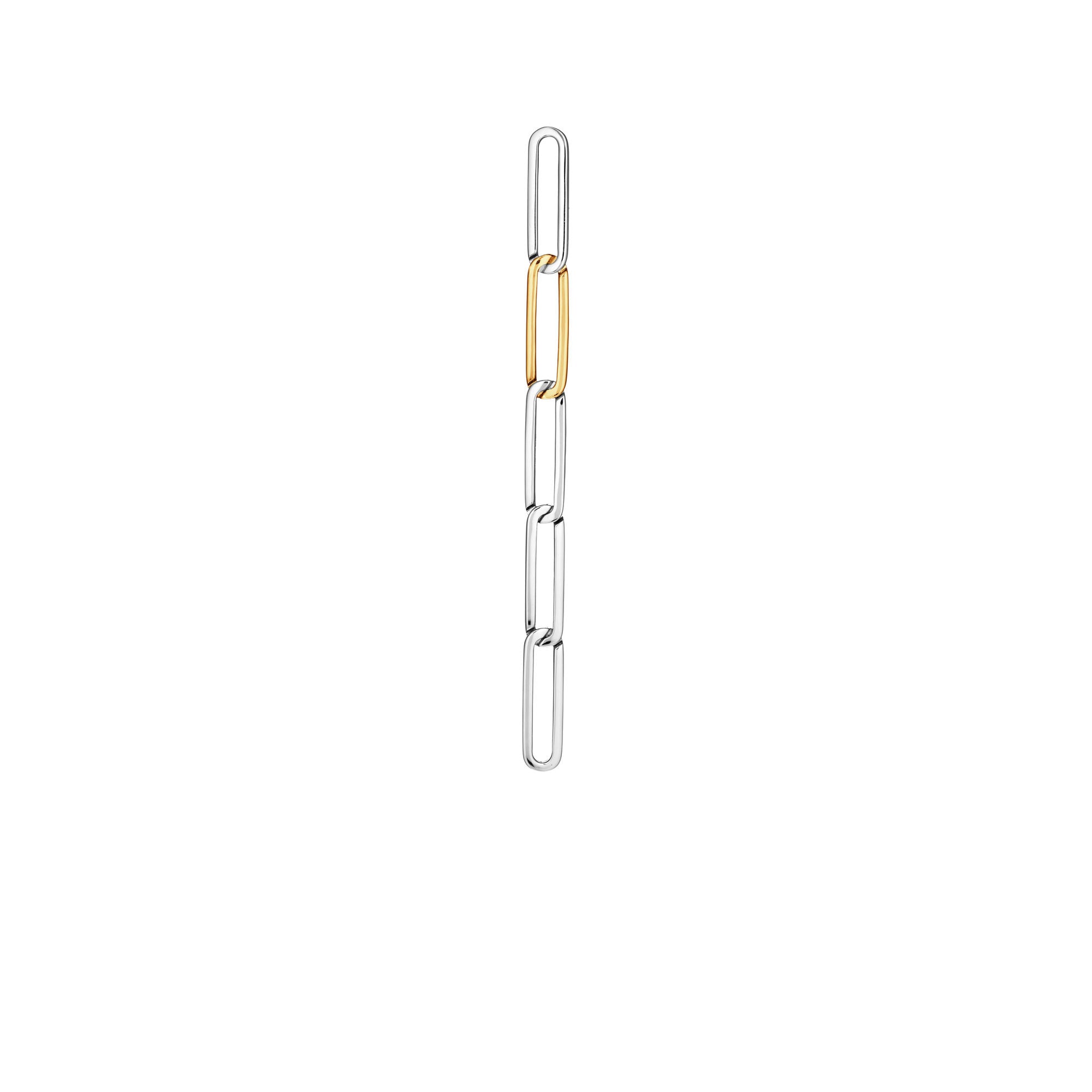 The sigh V 18K Silver & Gold Earring