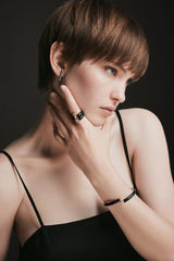 Eternity Engraved 18K Whitegold Ear Cuffs w. Lab-Grown Diamonds