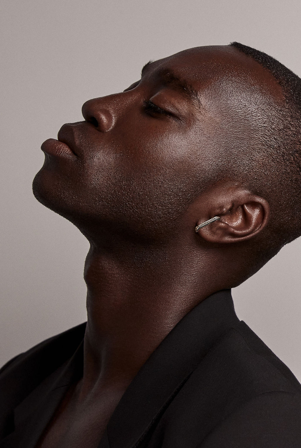 Eternity Engraved 14K Gold Ear Cuffs w. Lab-Grown Diamonds