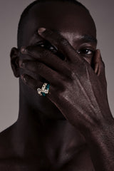 Toi et Moi Checkerboard Asscher 18K Whitegold Ring w. Lab-Grown Diamonds