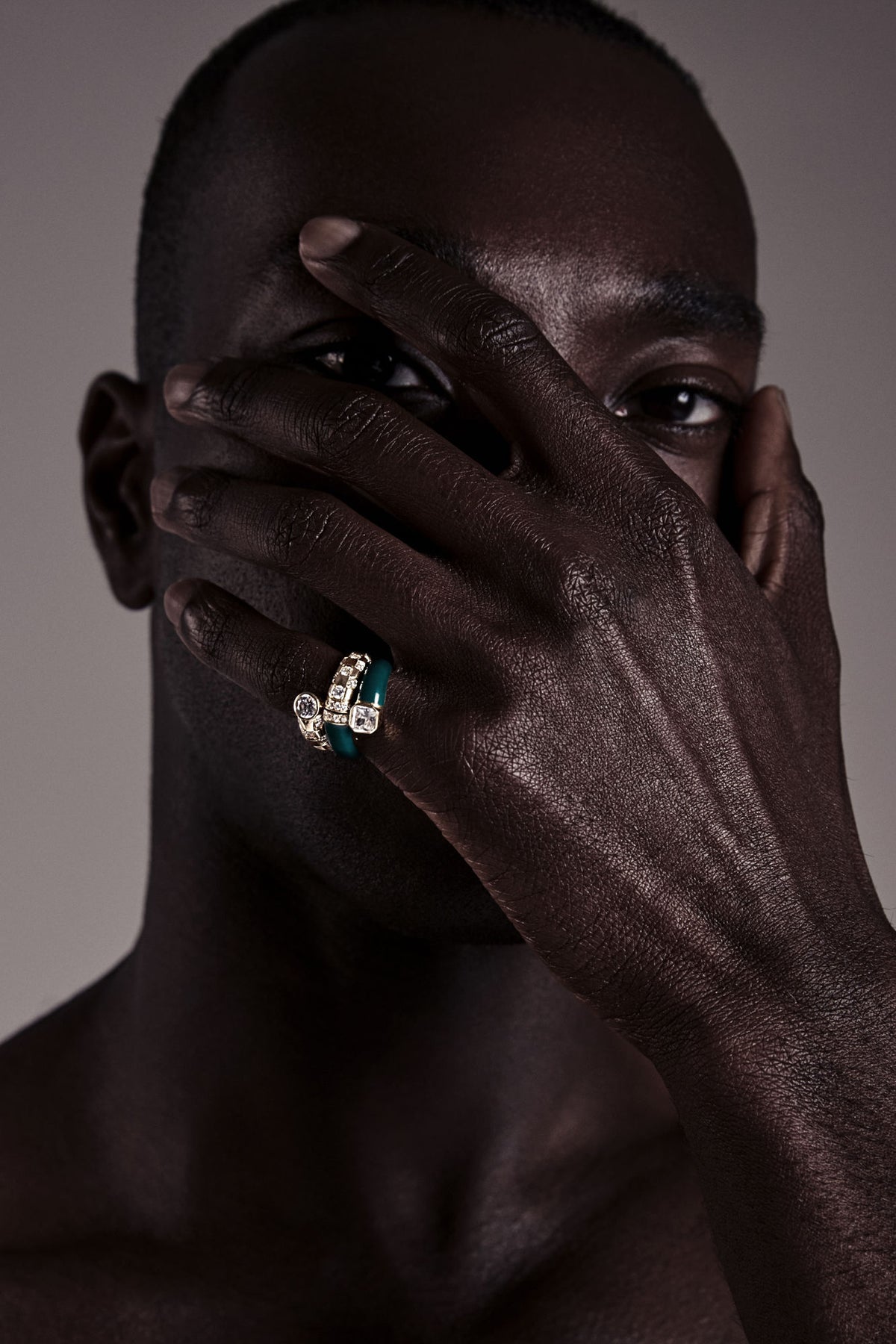 Toi et Moi Checkerboard Asscher 18K Guld Ring m. Lab-Grown Diamanter