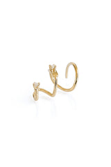 Long Snake Ohrring aus 18K Gold I Diamanten