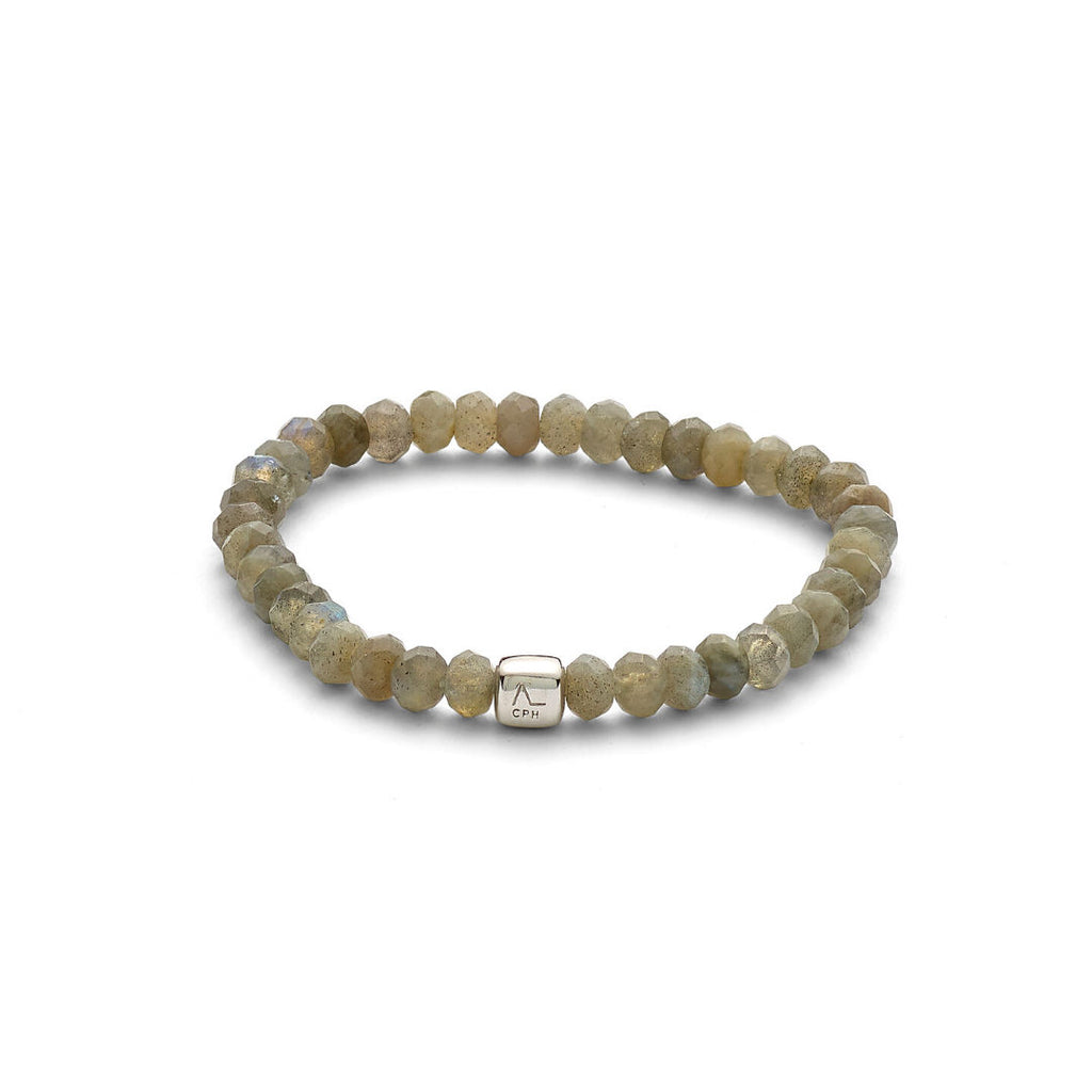 ColorUp (6mm) Silver Bracelet w. Laboradorite
