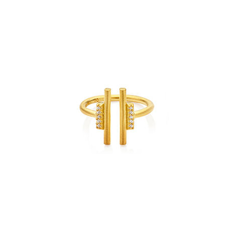 Lenox Forgyldt Ring m. Zirkon