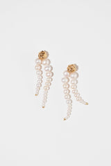 The Pearl Pearl Pearl Gold Plated Earrings w. Pearl