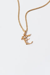 Der Perlenbrief Gold plattierte Anhänger w. Perle