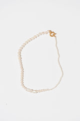 The Small Pearl Variation Gold Plated Necklace w. Pearls