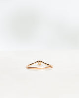 Lily Fallen Drop 18K Guld, Hvidguld eller Rosaguld Ring m. Diamant