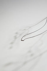 Line 18K White Gold Necklace w. Lab-Grown Diamonds