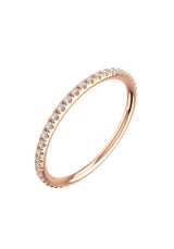 Line Pavé-Ring aus 18K Rosegold I Labor-Diamanten