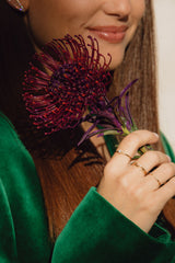 Line 18K Rose Gold Ring w. Lab-Grown Diamonds