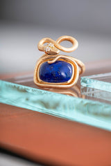 Snakes Petite Goldring aus 18K I Diamanten & Lapis