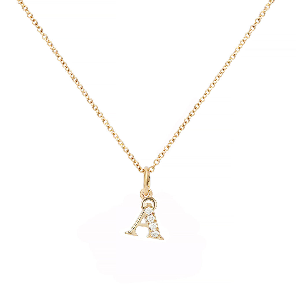Love Letter Å 18K Gold Necklace w. Diamonds
