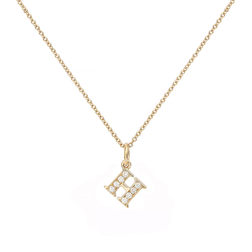 Love Buchstabe "H" Goldkette aus 18K I Diamanten