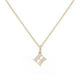 Love Buchstabe "H" Goldkette aus 18K I Diamanten
