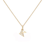Love Letter K 18K Gold Necklace w. Diamonds
