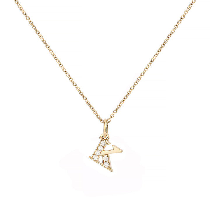 Love Buchstabe "K" Goldkette aus 18K I Diamanten