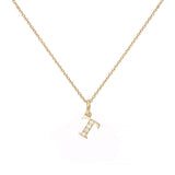 Love Letter T 18K Gold Necklace w. Diamonds