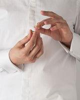 Unisex I 18K Guld Ring m. Grøn Emalje