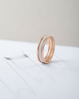 Unisex We 18K Rosegold Ring w. White Lacquer