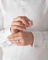 Unisex I 18K Guld Ring m. Grøn Emalje