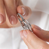 Unisex I 18K Whitegold Ring w. Grey Lacquer