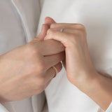 Unisex We 18K Rosegold Ring w. White Lacquer