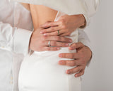 Unisex We 18K Rosegold & Gold Ring w. Green Lacquer