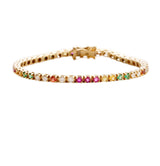 Earth Armband I Gold I Weiß, Orange, Rosa, Gelb, Grün