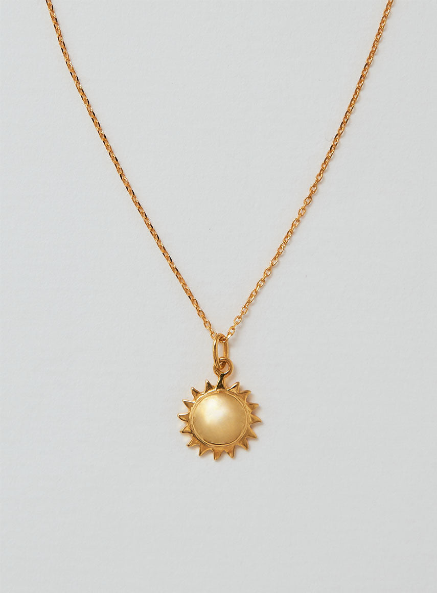 Mini Sun 14K Gold Plated Necklace