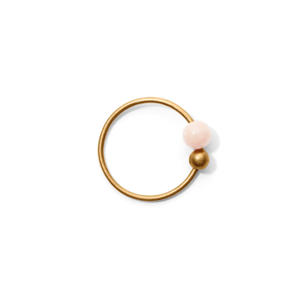 Miss Elly Three Ohrringe aus Gold I Rosa Koralle