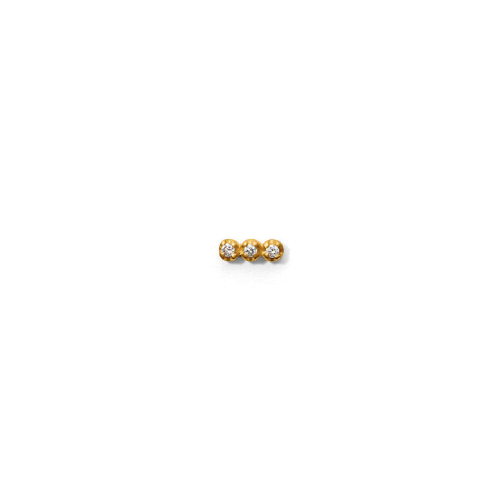 Miss Expa3 goldene Ohrstecker I Diamant