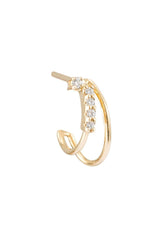 Mixing Two 18K Gold Earring w. Diamonds