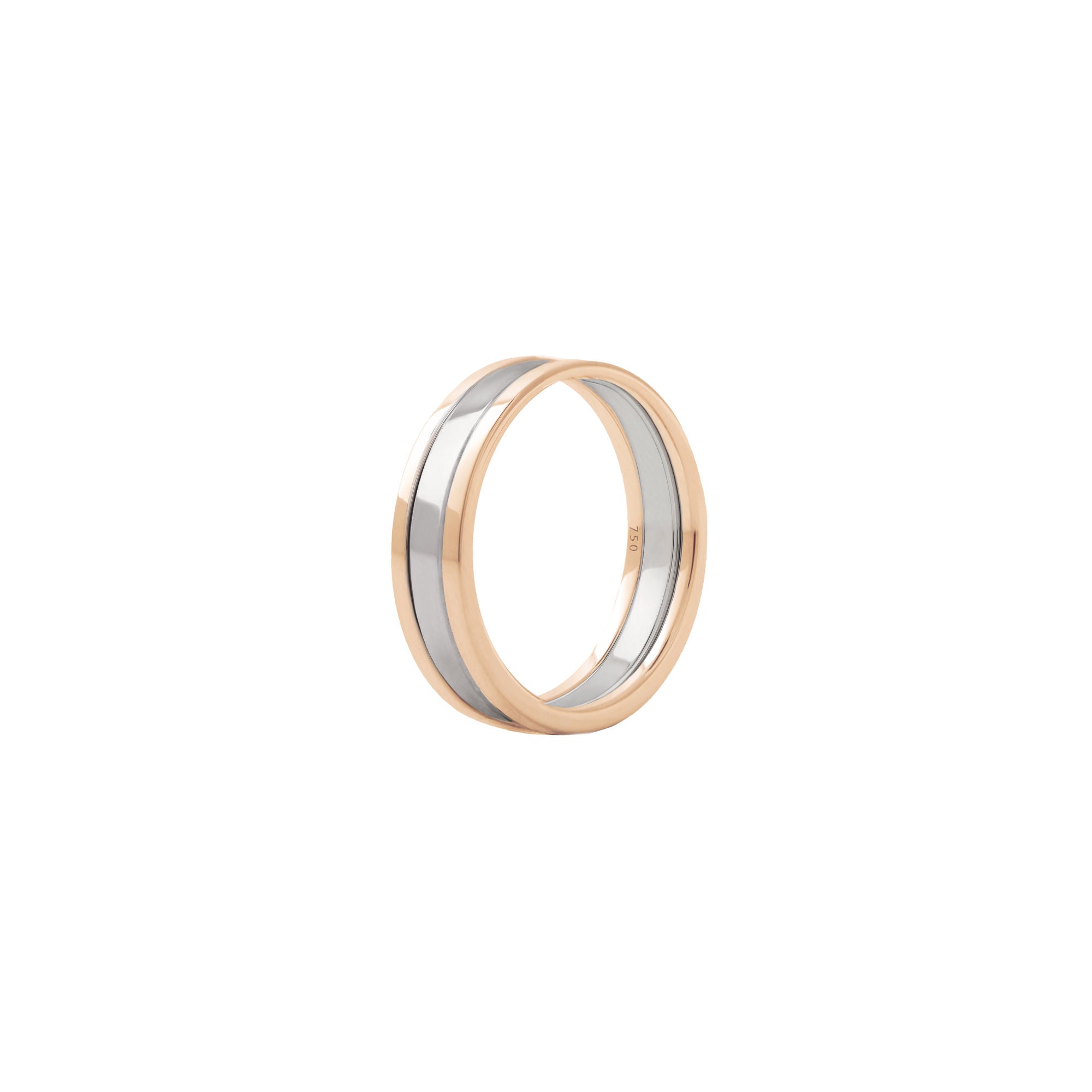 Unisex WE 18K Rosegold & Whitegold Ring