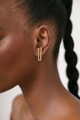 Zanzibar Gold Plated Earring w. Zirconia