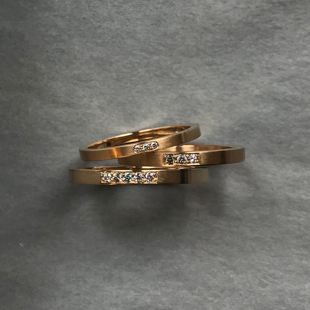 MOON Phases 14K Gold Ring w. Diamonds